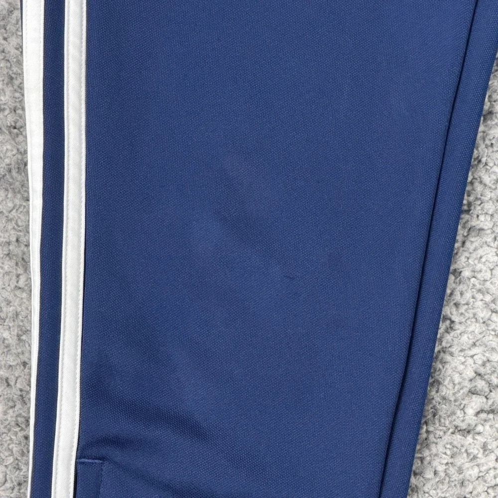 Adidas Men's Size Small Aeroready Track Pants‎ Navy Blue White Stripes Zippers
